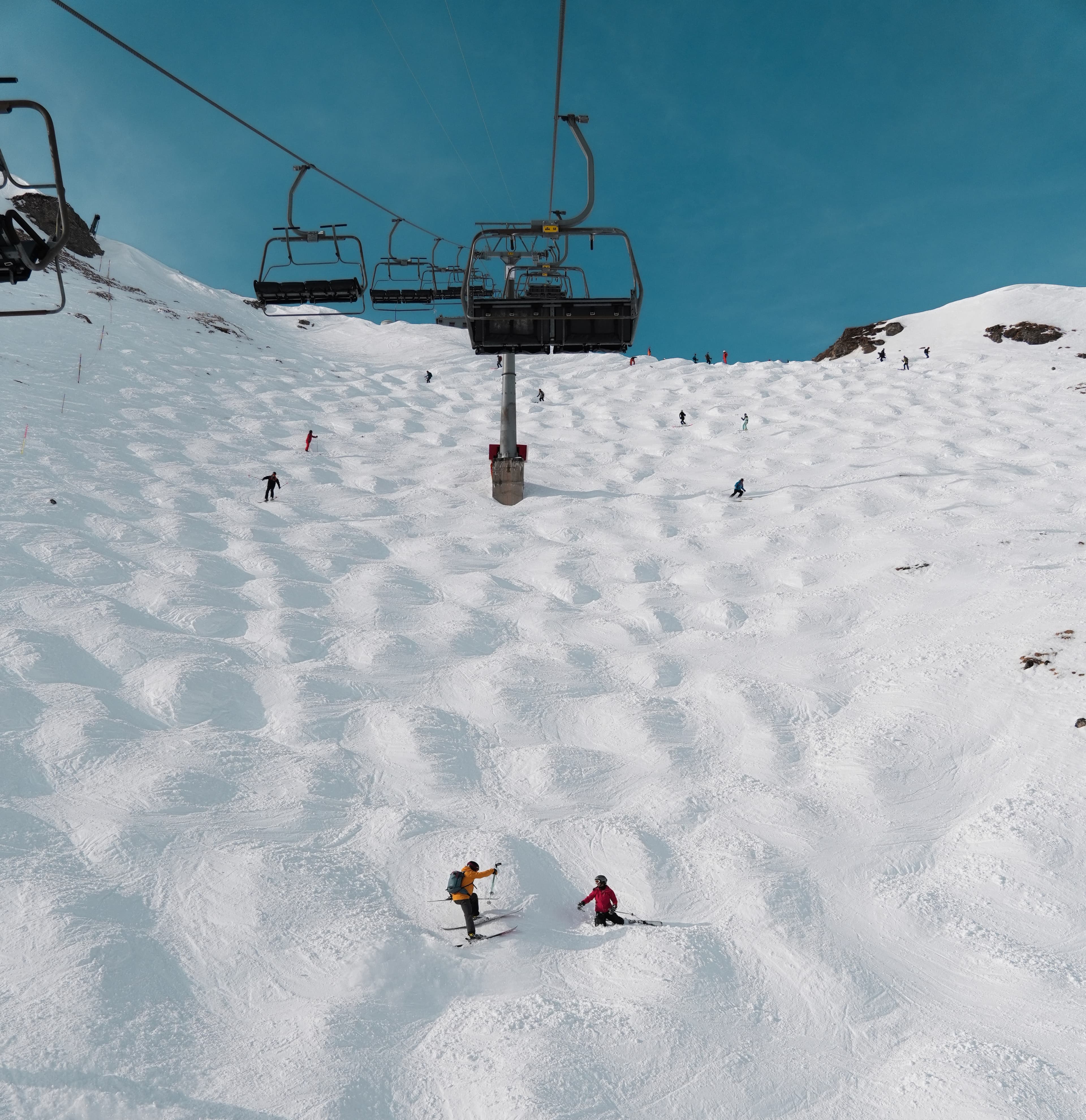 Mountain scenery at a ski resort